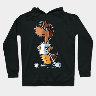 Horse Golf Player Golfer Golfing Funny Kids Boys graphic Hoodie